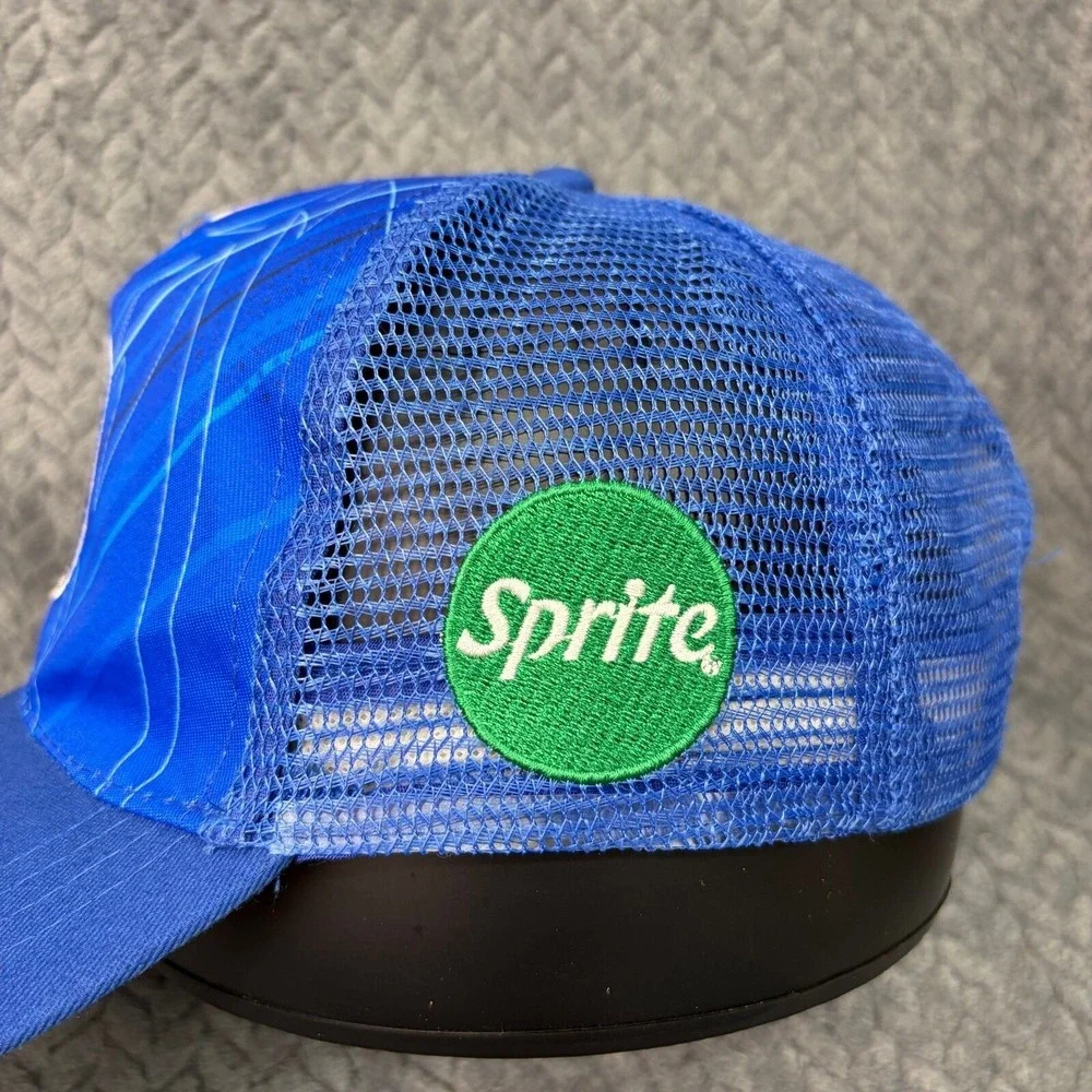 Dallas Mavericks NBA Sprite Trucker Hat Blue White Mesh Snapback Cap 1309